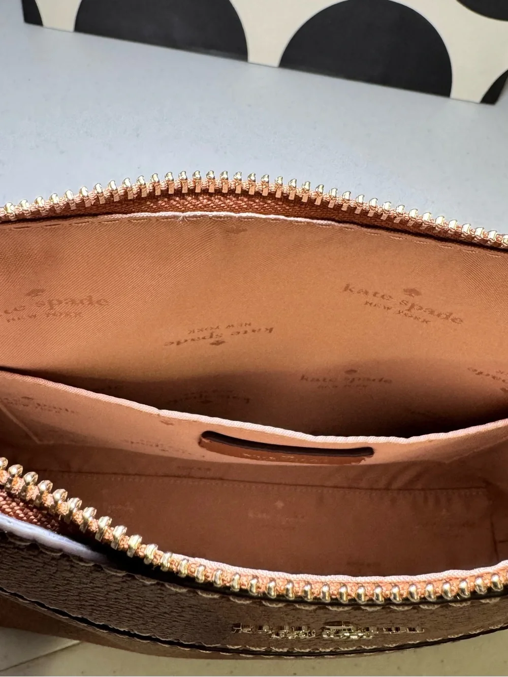 Kate Spade Brown Pebble Leather Crossbody Bag Purse NWT adjustable strap